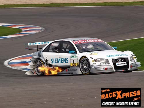 De Deense coureur Tom Kristensen in actie